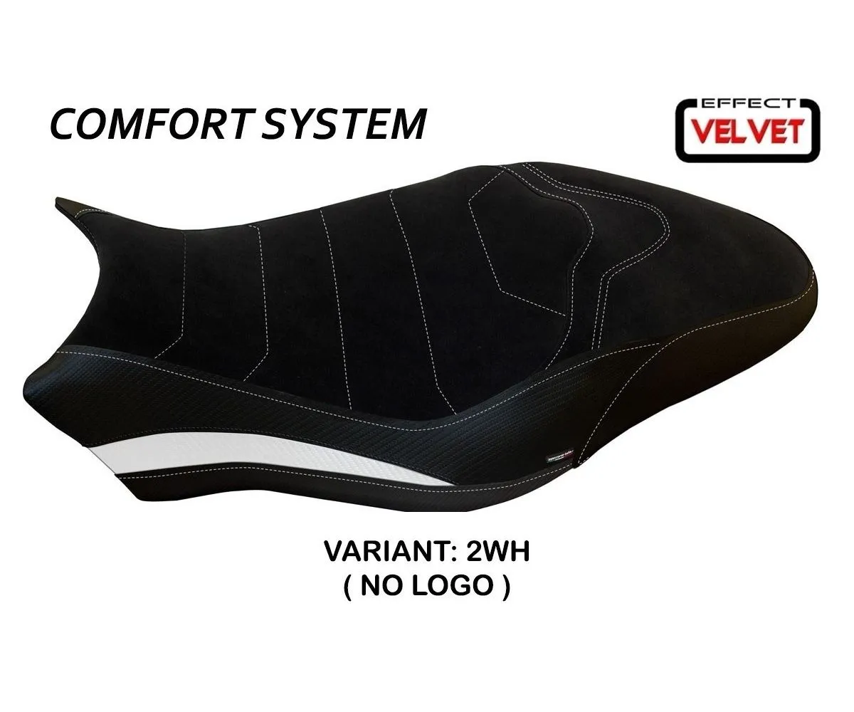 Rivestimento Sella Ovada 2 Velvet Comfort System Bianco (wh) T.i. Per Ducati Monster 821 2017 > 2020-DMN81O2-2WH-6-276399