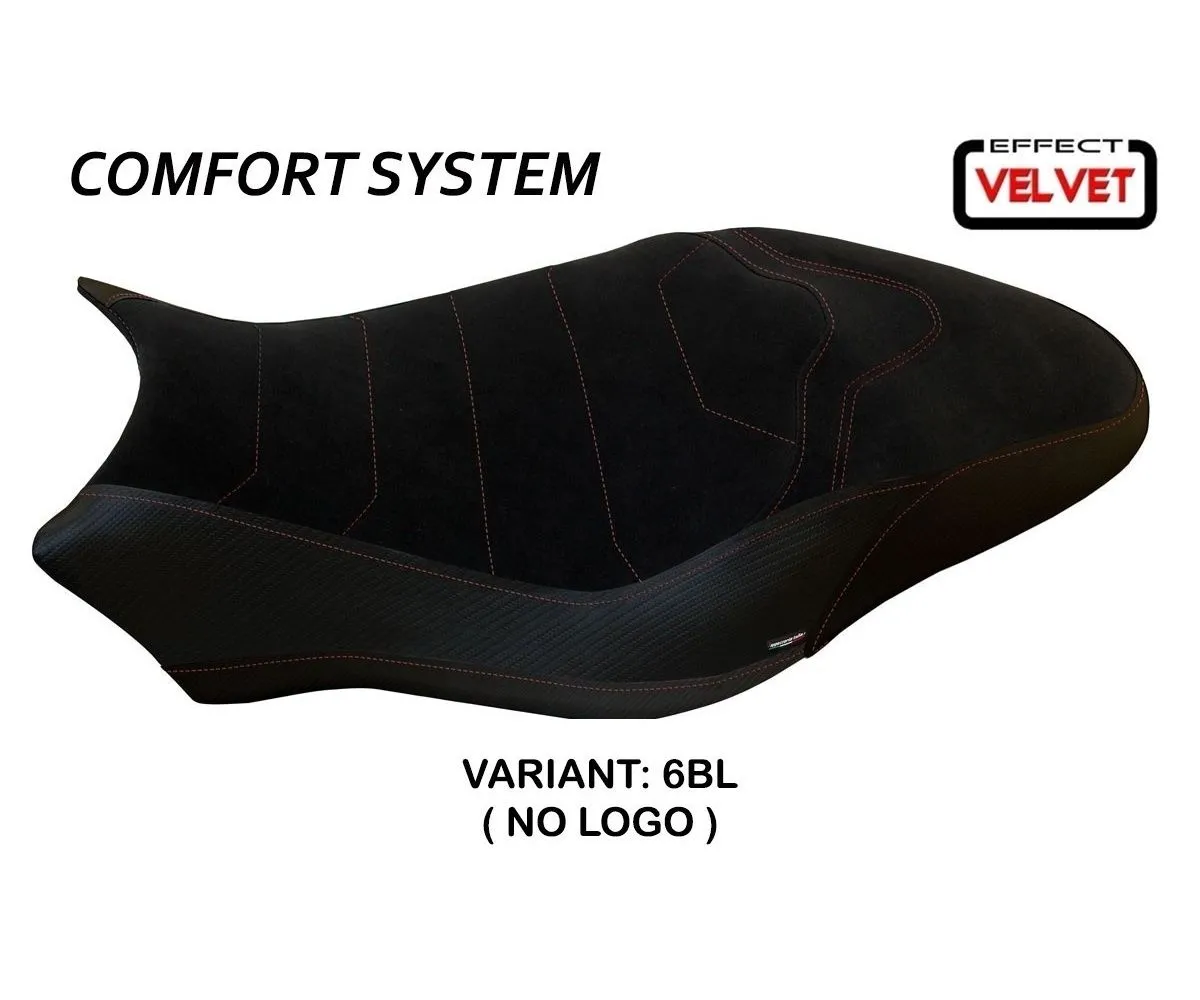 Rivestimento Sella Ovada 2 Velvet Comfort System Nero (bl) T.i. Per Ducati Monster 1200 2017 > 2020-DMN81O2-6BL-6-276481