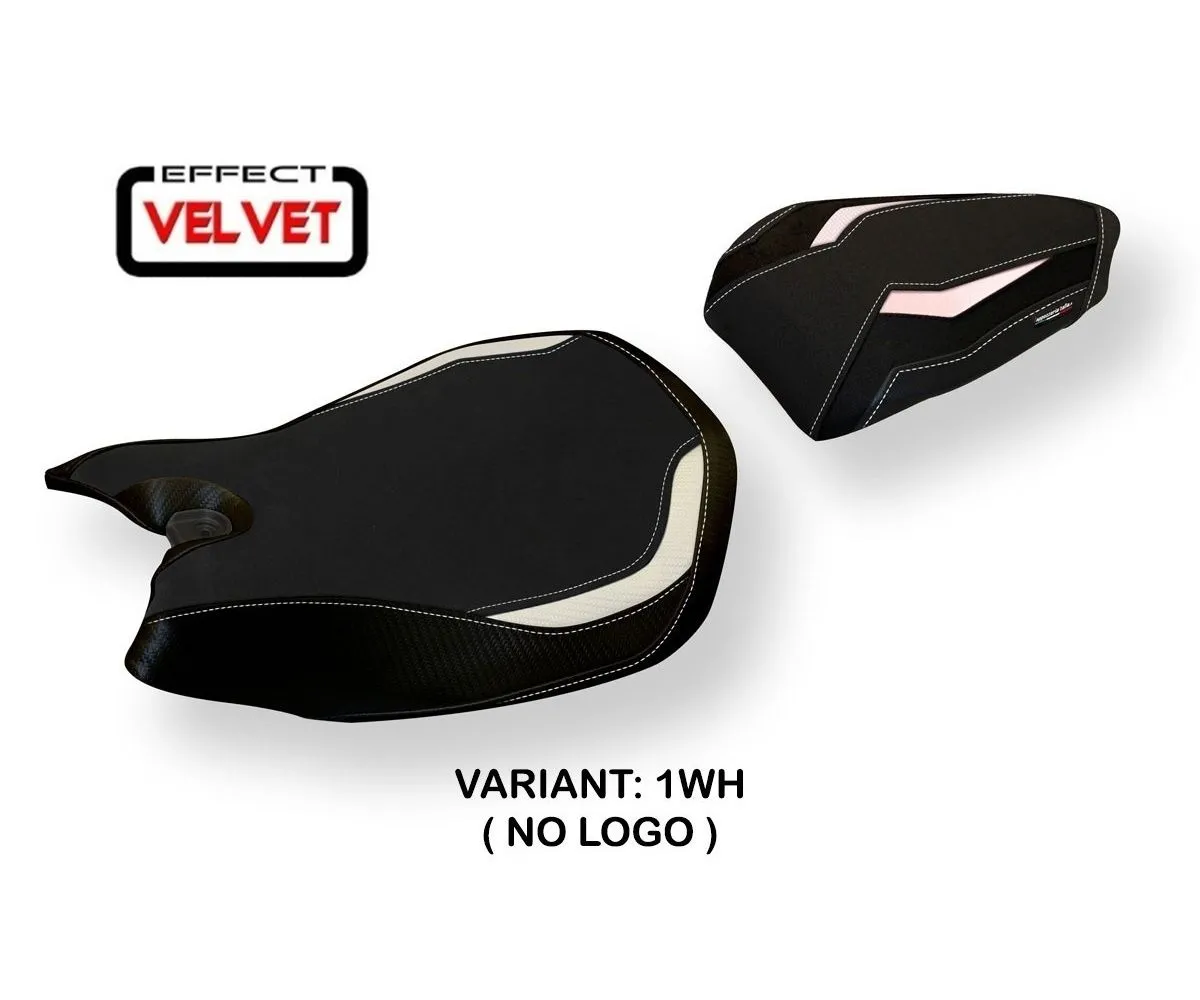 Rivestimento Sella Jarvan Velvet Bianco (wh) T.i. Per Ducati Panigale 1199 2011 > 2015-DP11J-1WH-12-276857
