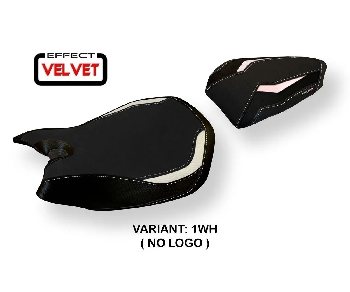 Rivestimento Sella Jarvan Velvet Bianco (wh) T.i. Per Ducati Panigale 1299 2015 > 2018-DP19J-1WH-12-276881