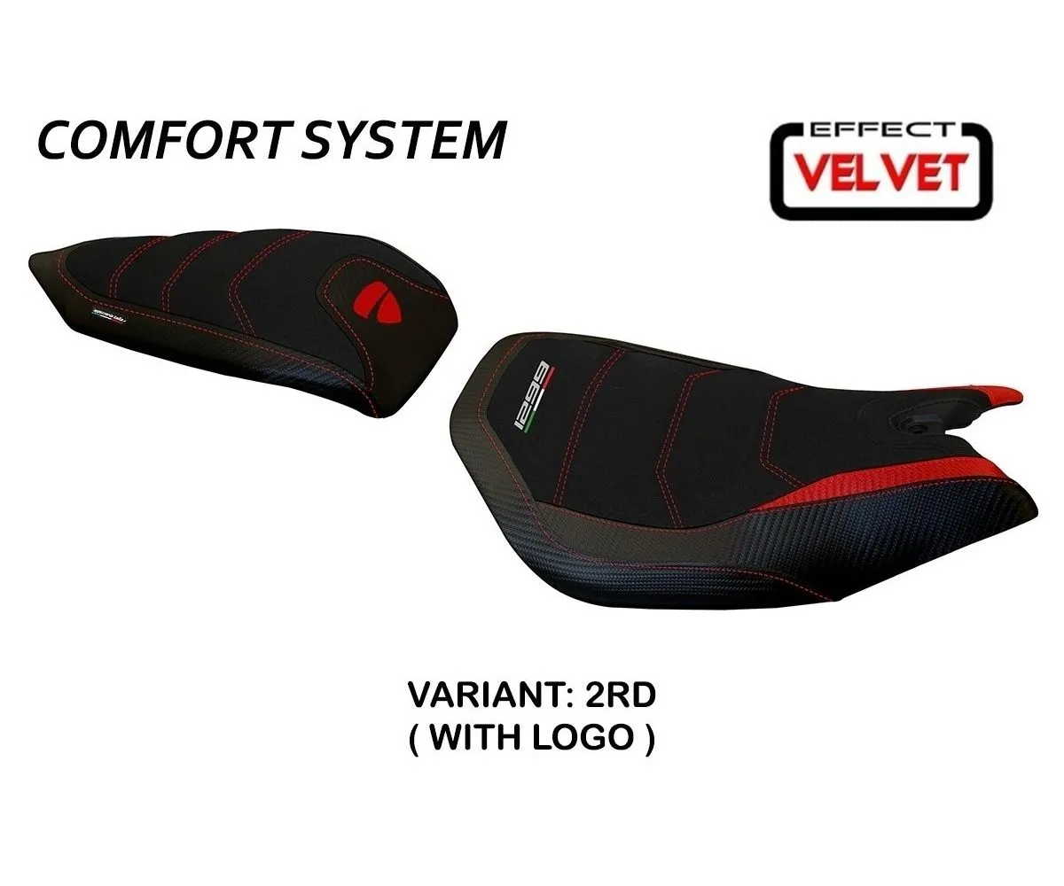 Rivestimento Sella Leiden Velvet Comfort System Rosso (rd) T.i. Per Ducati Panigale 1299 2015 > 2018-DP19L-2RD-13-276890