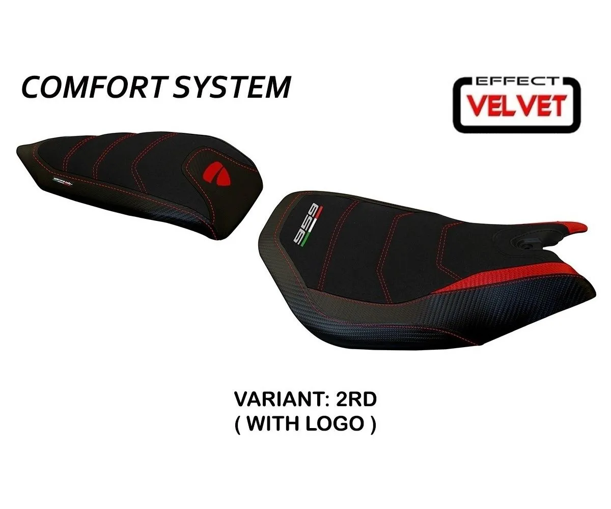 Rivestimento Sella Leiden Velvet Comfort System Rosso (rd) T.i. Per Ducati Panigale 959 2016 > 2018-DP99L-2RD-7-276938