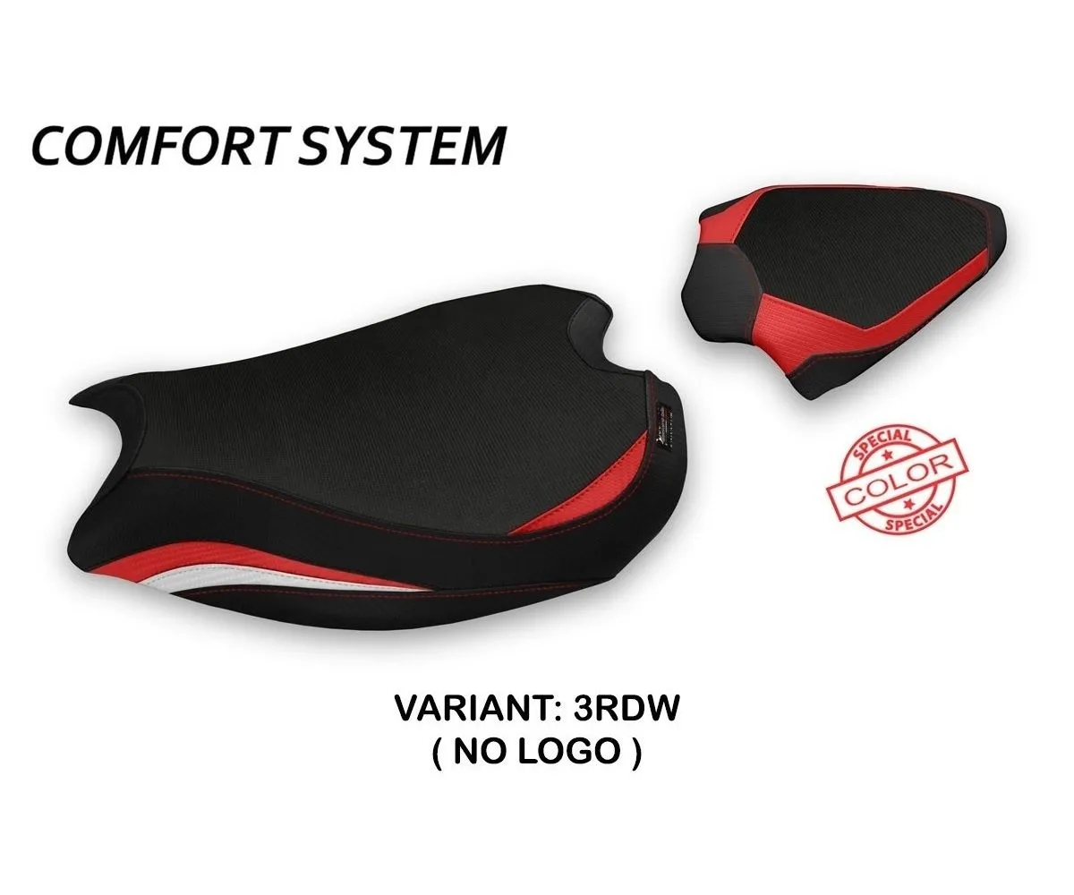 Rivestimento Sella Zatoca Comfort System Rosso - Bianco (rdw) T.i. Per Ducati Panigale V2 2020 > 2024-DPV2Z-3RDW-2-276963