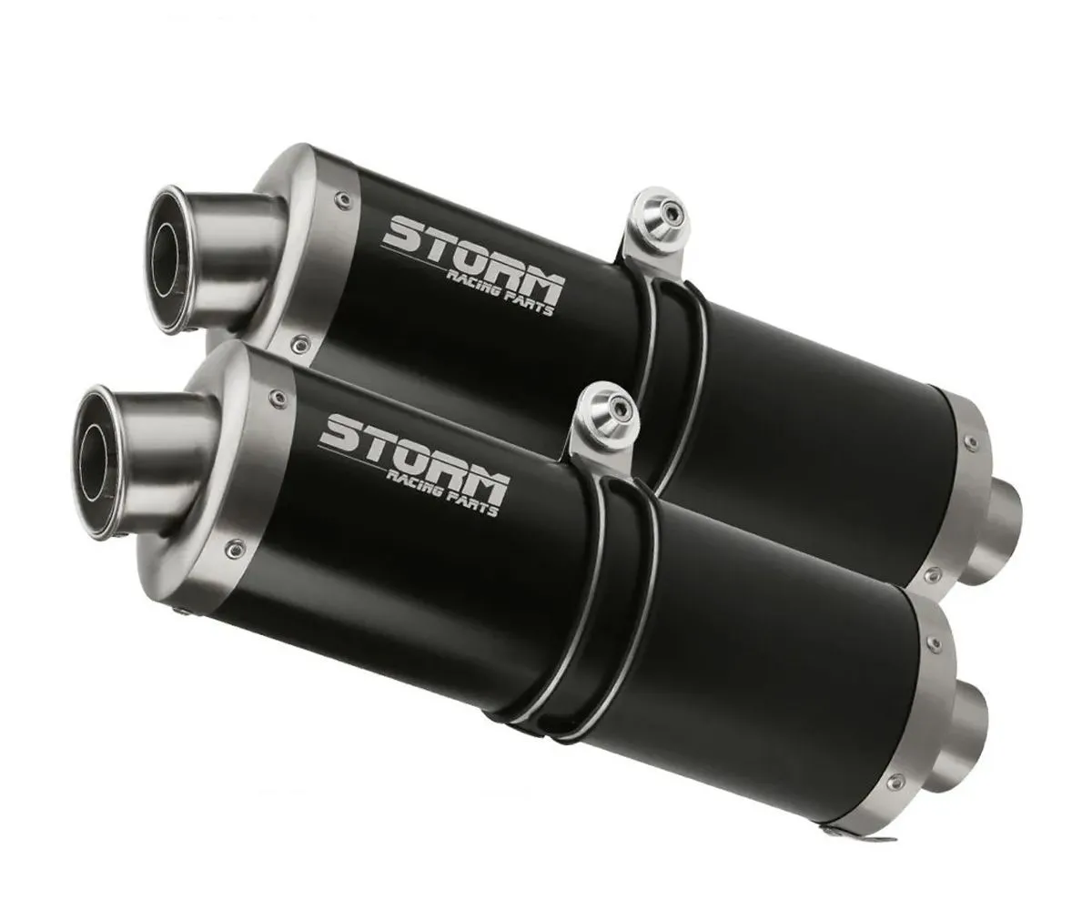 Scarichi Catalizzati Storm By Mivv Gp Nero Inox Per Ducati Monster 1100 2008 > 2010-74.D.025.KXSB-133754