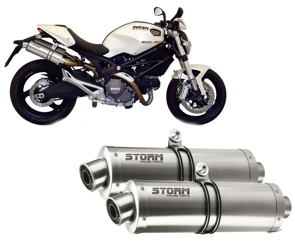Scarichi Catalizzati Storm By Mivv Gp Acciaio Inox Per Ducati Monster 696 2008 > 2014-74.D.023.KXS-133747