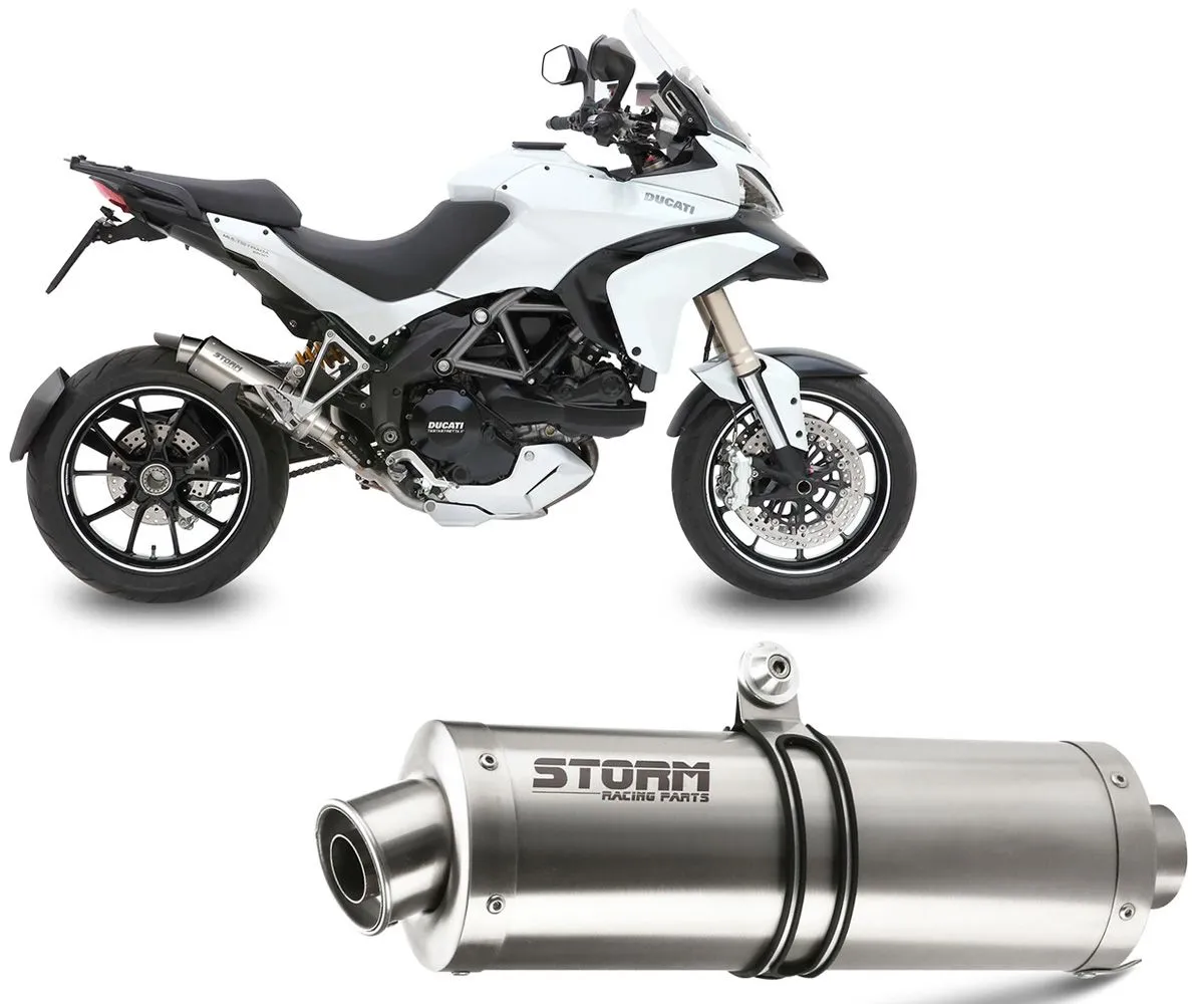 Scarico Catalizzato Storm By Mivv Gp Acciaio Inox Per Ducati Multistrada 1200 2010 > 2014-74.D.027.KXS-133759