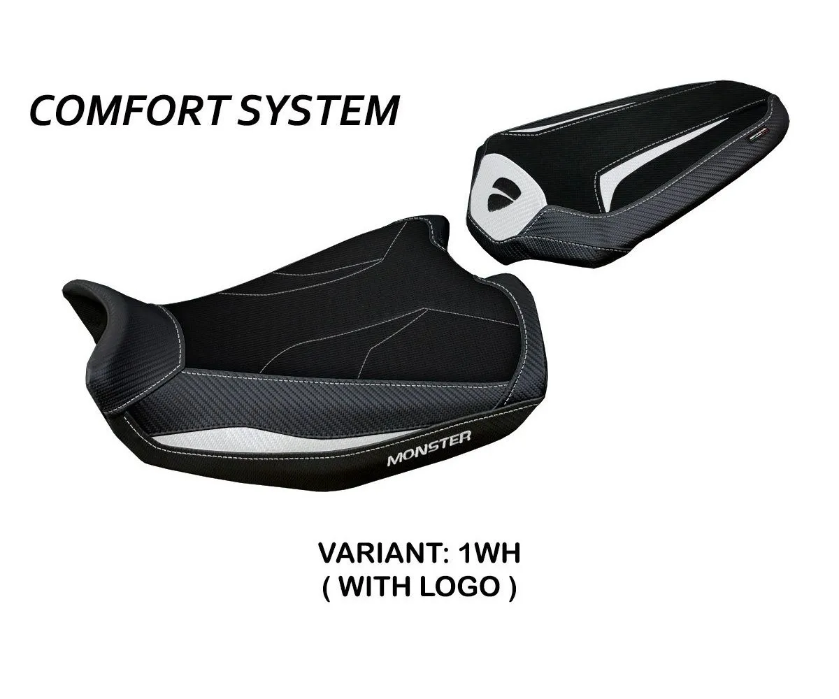 Rivestimento Sella Linosa Comfort System Bianco (wh) T.i. Per Ducati Monster 937 2021-DUMO21LC-1WH-1-276521