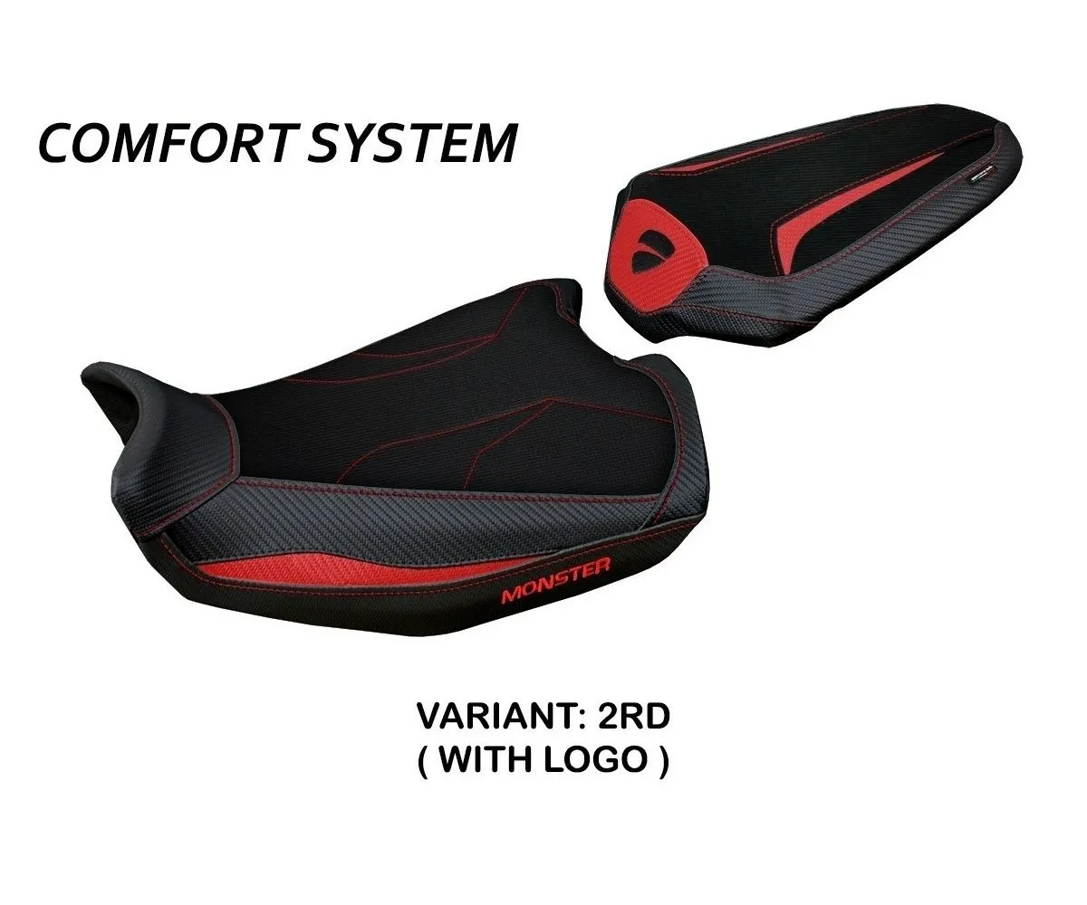 Rivestimento Sella Linosa Comfort System Rosso (rd) T.i. Per Ducati Monster 937 2021-DUMO21LC-2RD-1-276523