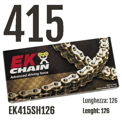 Ek415sh126 Catena Ek Chains Passo 415 - 126 Maglie Per Aprilia Af-1 Europa 1992 > 1993 50-EK415SH126-128799