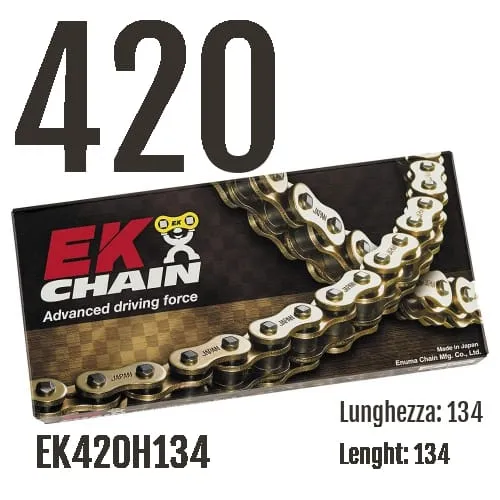 Ek420h134 Catena Ek Chains Passo 420 - 134 Maglie Per Aprilia Rx 2010 > 2016 50-EK420H134-128820
