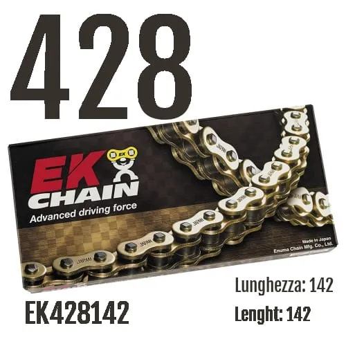 Ek428142 Catena Ek Chains Passo 428 - 142 Maglie Per Daelim Vt Evolution 1998 > 2002 125-EK428142-129143
