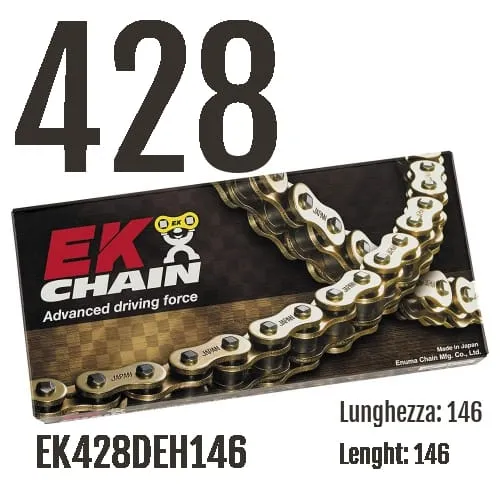 Ek428deh146 Catena Ek Chains Passo 428 - 146 Maglie Per Daelim Roadwin 2004 > 2007 1000-EK428DEH146-129136