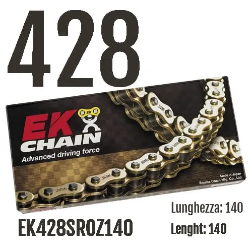 Ek428sroz140 Catena Ek Chains Passo 428 - 140 Maglie Per Honda Cb125r 2018 > 2021 125-EK428SROZ140-129525