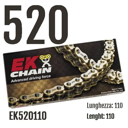 Ek520110 Catena Ek Chains Passo 520 - 110 Maglie Per Aprilia Af-1 1987 > 1989 50-EK520110-128831
