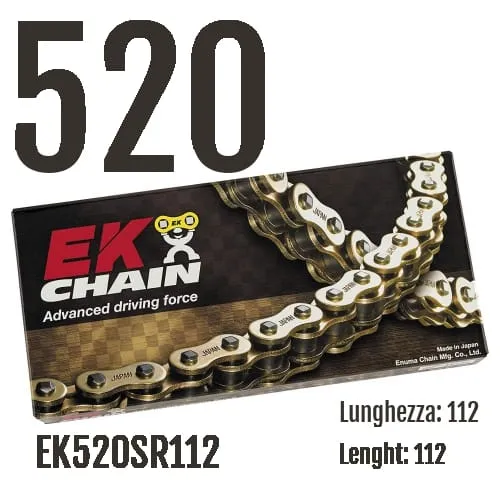Ek520sr112 Catena Ek Chains Passo 520 - 112 Maglie Per Aprilia Sx 2008 > 2011 125-EK520SR112-128857