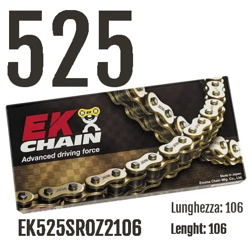 Ek525sroz2106 Catena Ek Chains Passo 525 - 106 Maglie Per Honda Cbr-rr 1988 > 1996 400-EK525SROZ2106-129621
