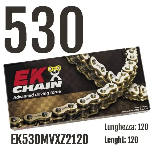 Ek530mvxz2120 Catena Ek Chains Passo 530 - 120 Maglie Per Honda Cbf F / Abs / St 2006 > 2010 1000-EK530MVXZ2120-129752