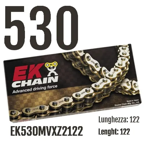 Ek530mvxz2122 Catena Ek Chains Passo 530 - 122 Maglie Per Yamaha Fz1 / Fazer / Abs 2006 > 2015 900-EK530MVXZ2122-131310