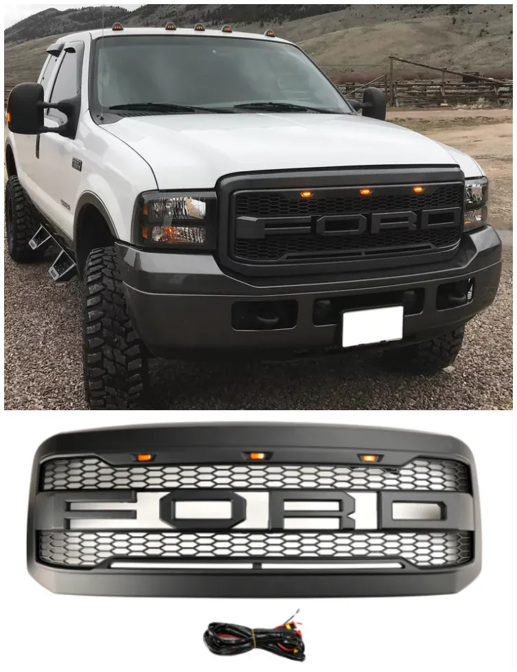 Grille de pare-chocs avant à LED pour Ford F250 F350 Super Duty 2005-2007