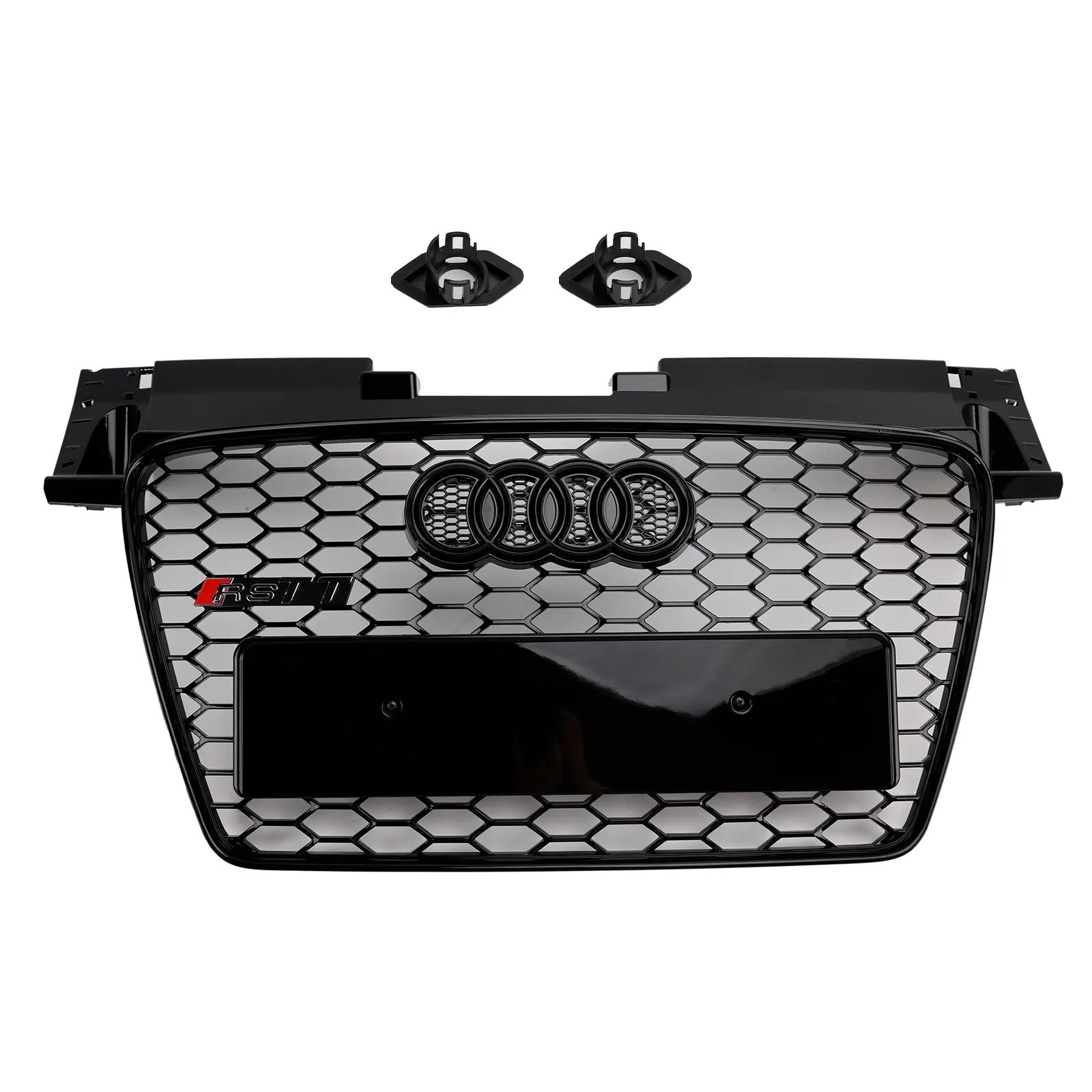 Calandre avant en nid d'abeille style Audi TT TTS RS 2006-2014, noir brillant