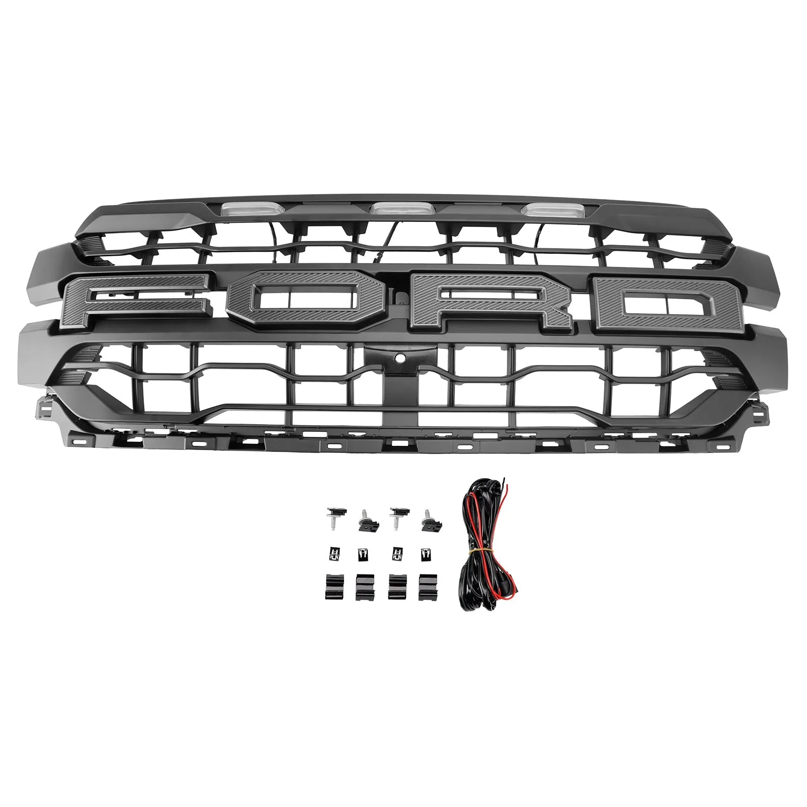 Grille de pare-chocs avant noire à LED pour Ford F150 2024+