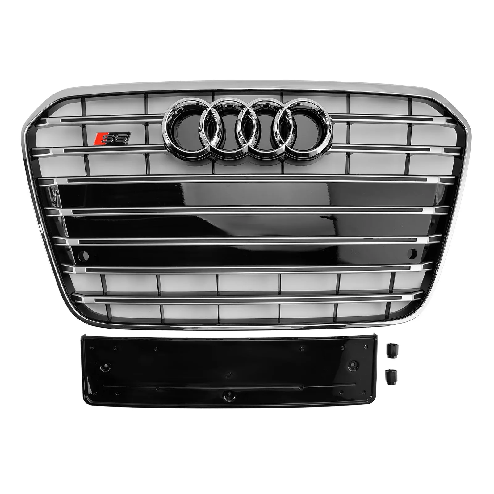 Grille de pare-chocs avant chromée pour Audi A6 C7 S6 2012-2015