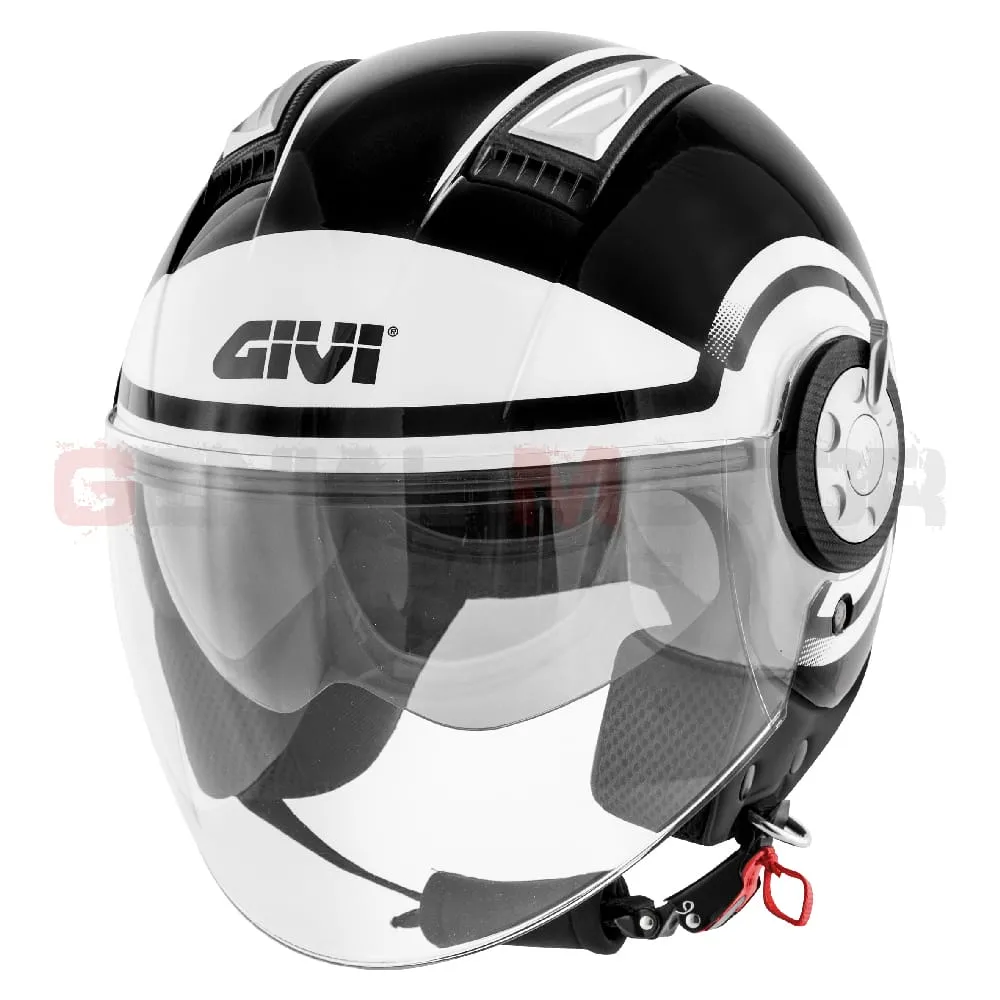 Casco Uomo Air Jet 11.1 Grafica Moto Givi Helmet Jet Nero - Bianco H111frdbw-H111FRDBW-133601