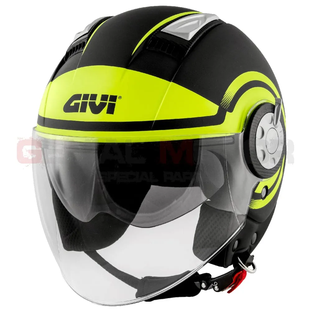 Casco Uomo Air Jet 11.1 Grafica Moto Givi Helmet Jet Nero - Giallo Fluo H111frdby-H111FRDBY-133600