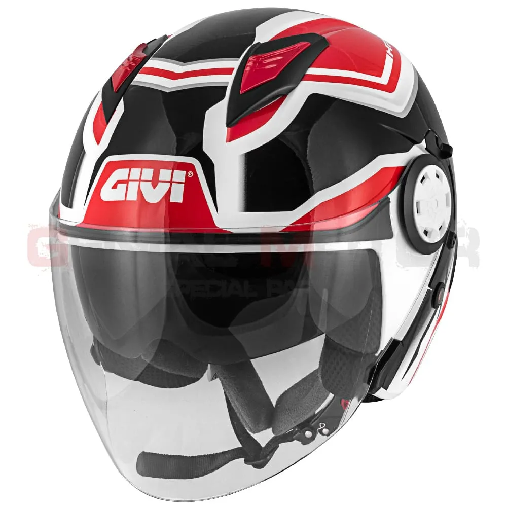 Casco Uomo 12.3 Stratos Shade Moto Givi Helmet Jet Rosso - Nero - Bianco H123fsdbr-H123FSDBR-133658