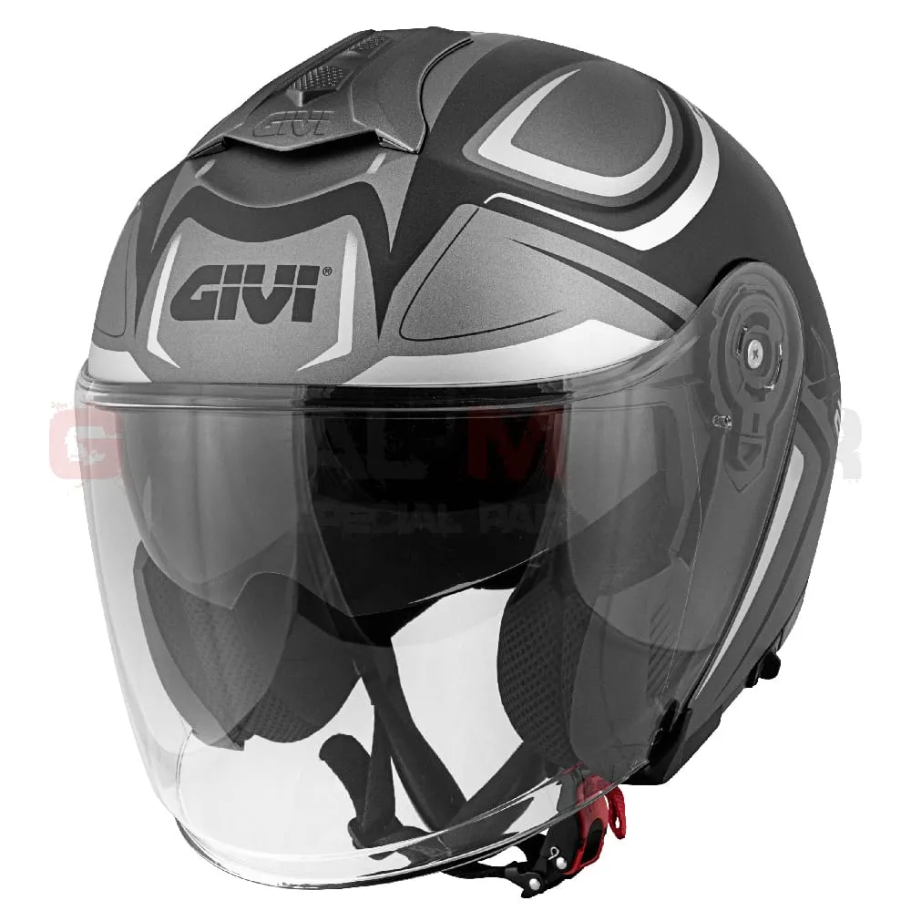 Casco Uomo 12.3 Stratos Shade Moto Givi Helmet Jet Nero - Titanio - Bianco H123fsdbt-H123FSDBT-133659