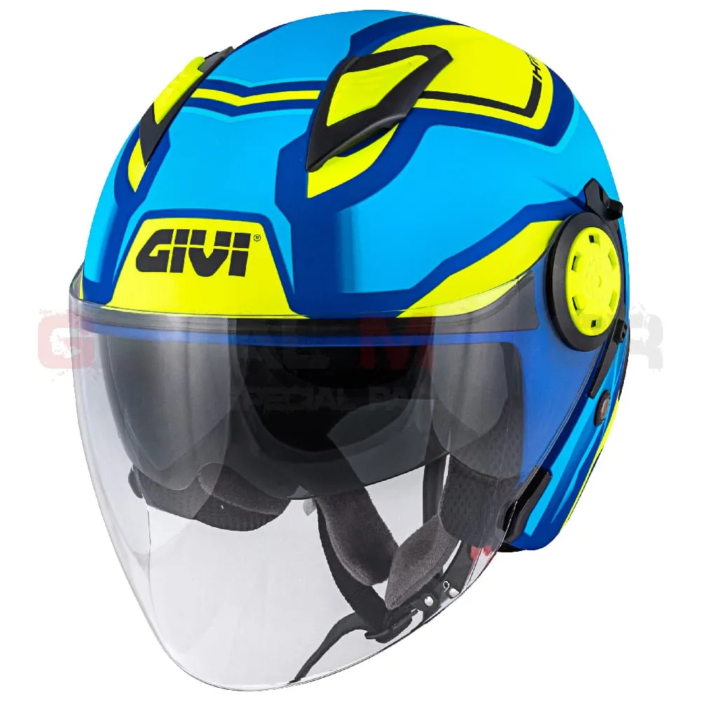 Casco Uomo 12.3 Stratos Moto Givi Helmet Jet Blu - Metallico - Giallo H123fsdll-H123FSDLL-133661