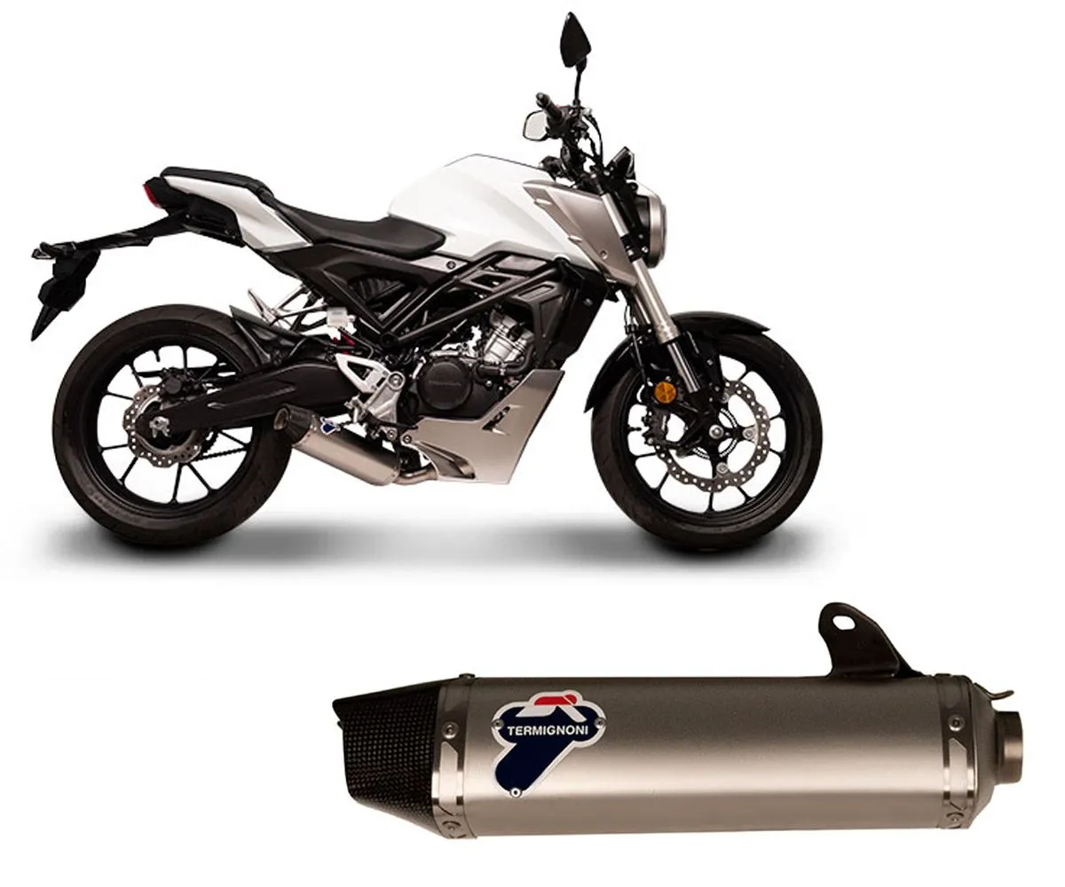 Impianto Di Scarico Completo Termignoni Acciaio Omologato Honda Cb125 2018 > 2020-H15208040IIC-287759