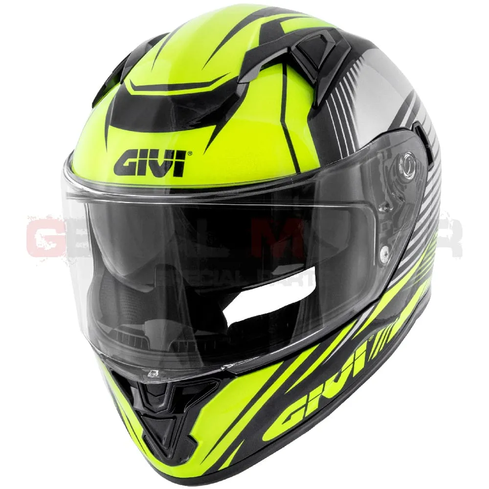 Casco Uomo 50.6 Stoccarda Moto Givi Helmet Integrale Nero Lucido - Giallo H506fgdby-H506FGDBY-133624