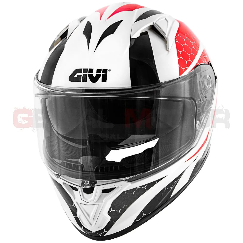 Casco Uomo 50.6 Stoccarda Moto Givi Helmet Integrale Rosso Lucido - Nero H506fpsrb-H506FPSRB-133626