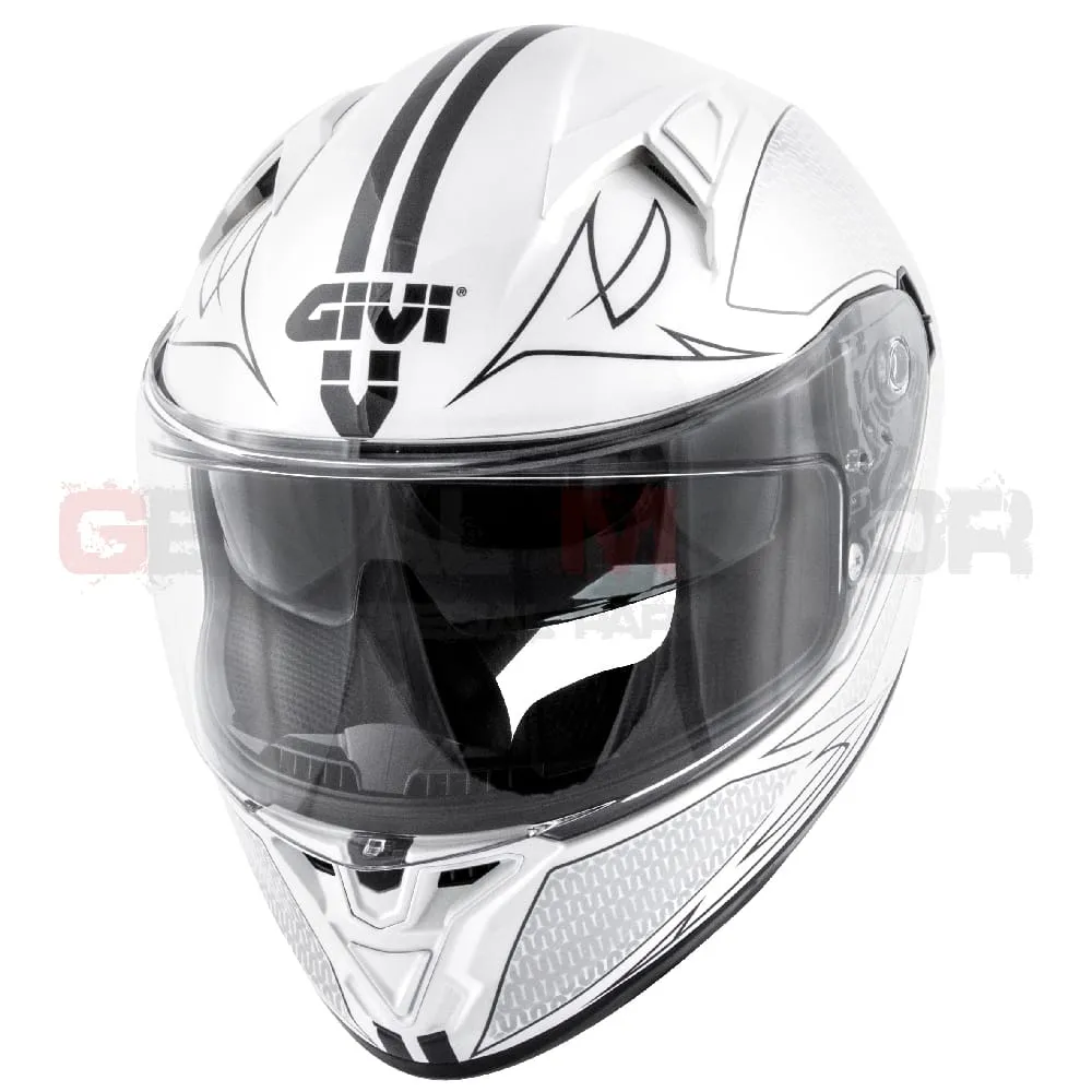 Casco Uomo 50.6 Stoccarda Moto Givi Helmet Integrale Bianco Lucido - Nero H506fsnwb-H506FSNWB-133609