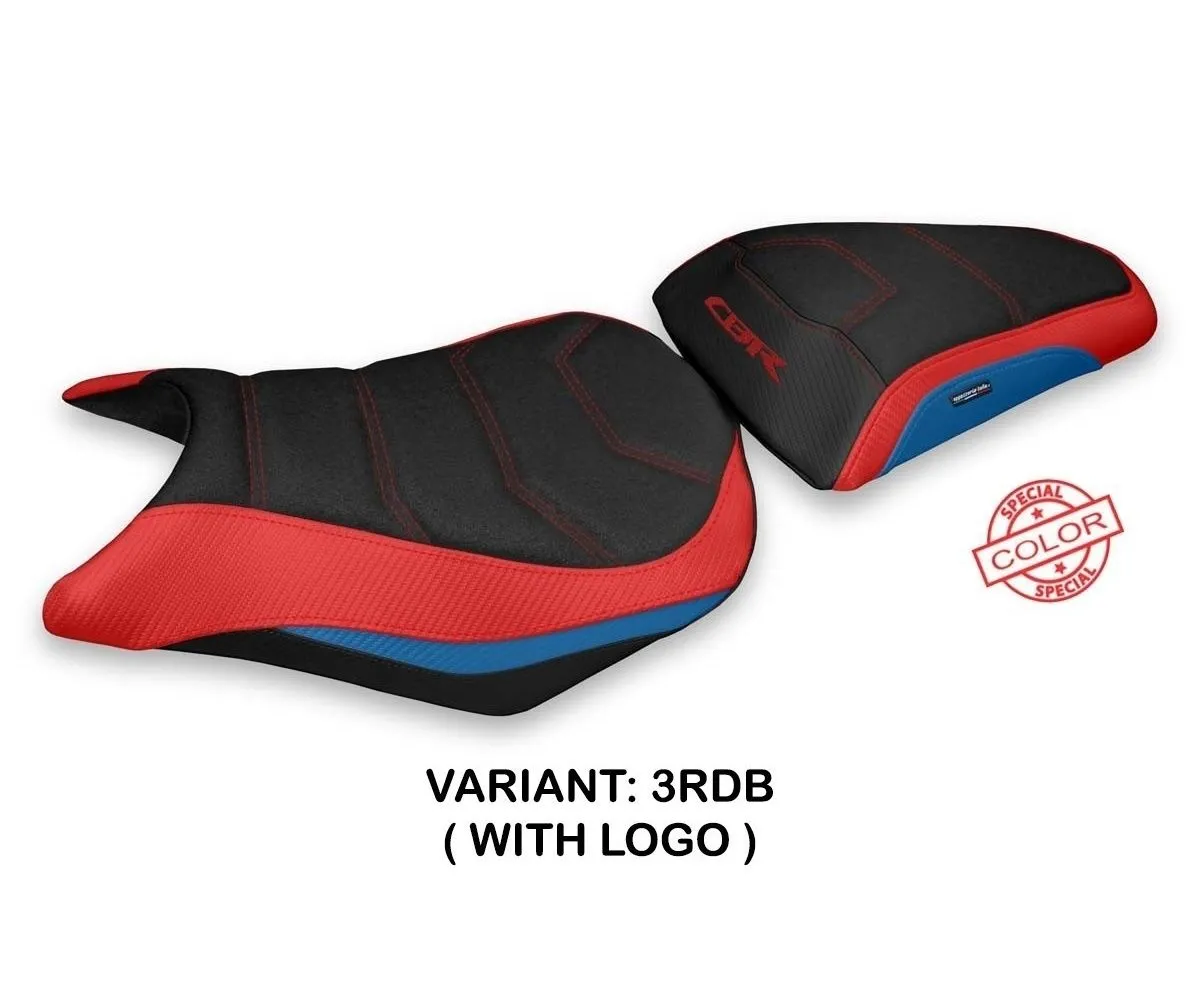 Rivestimento Sella Olvan Special Color Ultragrip Rosso - Nero (rdb) T.i. Per Honda Cbr 500 R 2012 > 2016-HCBR5R2OS-3RDB-5-277599