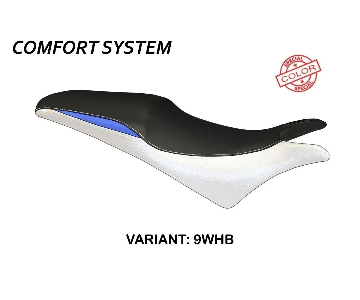 Rivestimento Sella Ancona Comfort System Bianco - Blu (whb) T.i. Per Honda Cbr 600 F 2011 > 2013-HCBR613AC-9WHB-2-277649