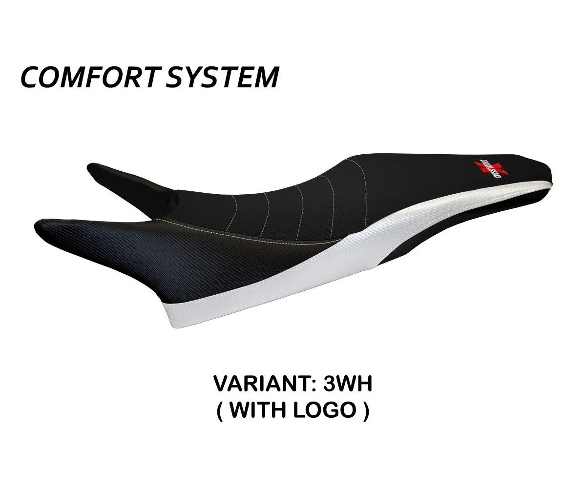 Rivestimento Sella Caserta Comfort System Bianco (wh) T.i. Per Honda Crossrunner 800 2010 > 2015-HCC84C2-3WH-1-277744