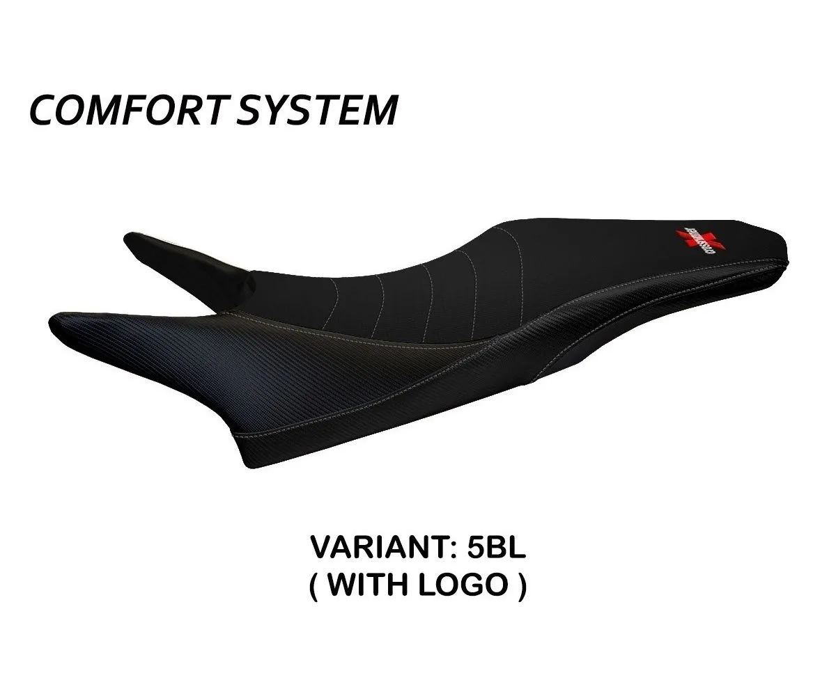 Rivestimento Sella Caserta Comfort System Nero (bl) T.i. Per Honda Crossrunner 800 2010 > 2015-HCC84C2-5BL-1-277748