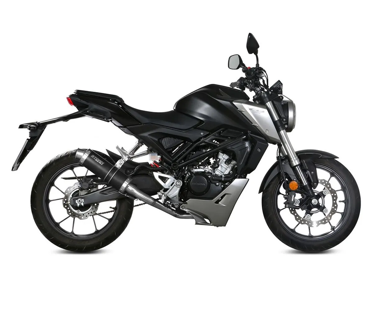 Scarico Completo Storm By Mivv Gp Black Acciaio Nero Honda Cb 125 R 2018 > 2020-74.H.074.LXSB-287586