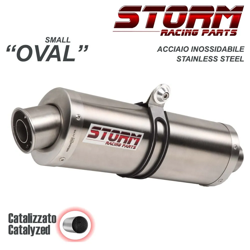 Scarico Catalizzato Storm By Mivv Oval Acciaio Inox Honda Cbr 250 R 2011 > 2014-74.H.047.KX1-133677