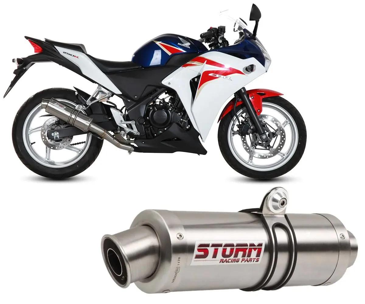 Scarico Catalizzato Storm By Mivv Gp Acciaio Inox Honda Cbr 250 R 2011 > 2014-74.H.047.KXS-133676