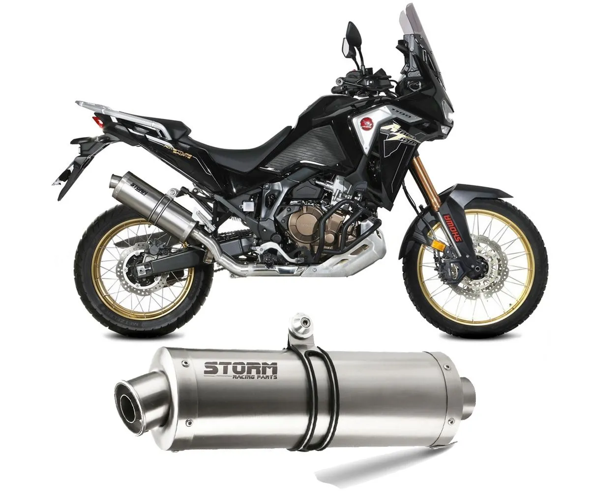 Terminale Di Scarico Storm By Mivv Oval Acciaio Inox Per Honda Crf 1100 L Africa Twin 2020 > 2024-74.H.079.LX2-287432
