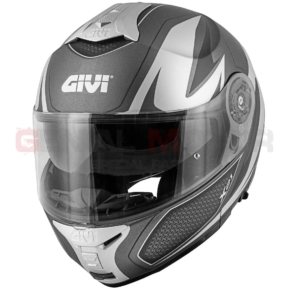 Casco Uomo X21 Challenger Moto Givi Helmet Apribile Titanio - Silver Hx21fshts-HX21FSHTS-133650