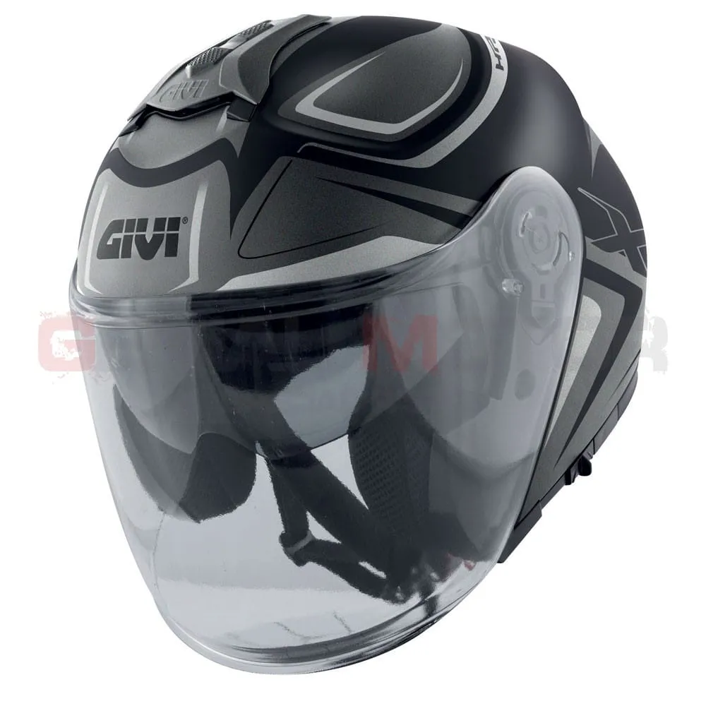 Casco Uomo Jet Planet Hyper Moto Givi Helmet Jet Nero Opaco - Titanio Hx22fhybl-HX22FHYBL-133646