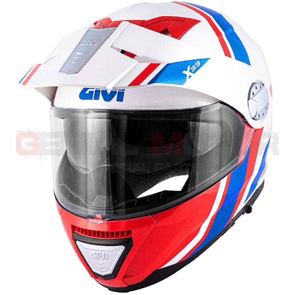 Casco Uomo X33 Canyon Division Moto Givi Helmet Apribile Bianco - Rosso - Blu Hx33fdvwr-HX33FDVWR-133641