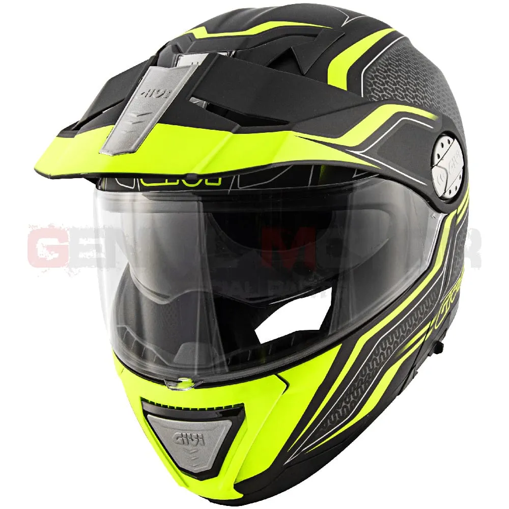 Casco Uomo Dual Sport Canyon Moto Givi Helmet Apribile Nero - Giallo Hx33flyby-HX33FLYBY-133617