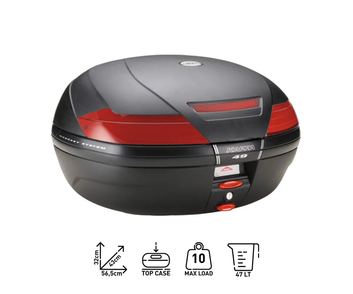 Valigia Litri 47 Nera Senza Cover K49ns Kappa-K49NS-287414