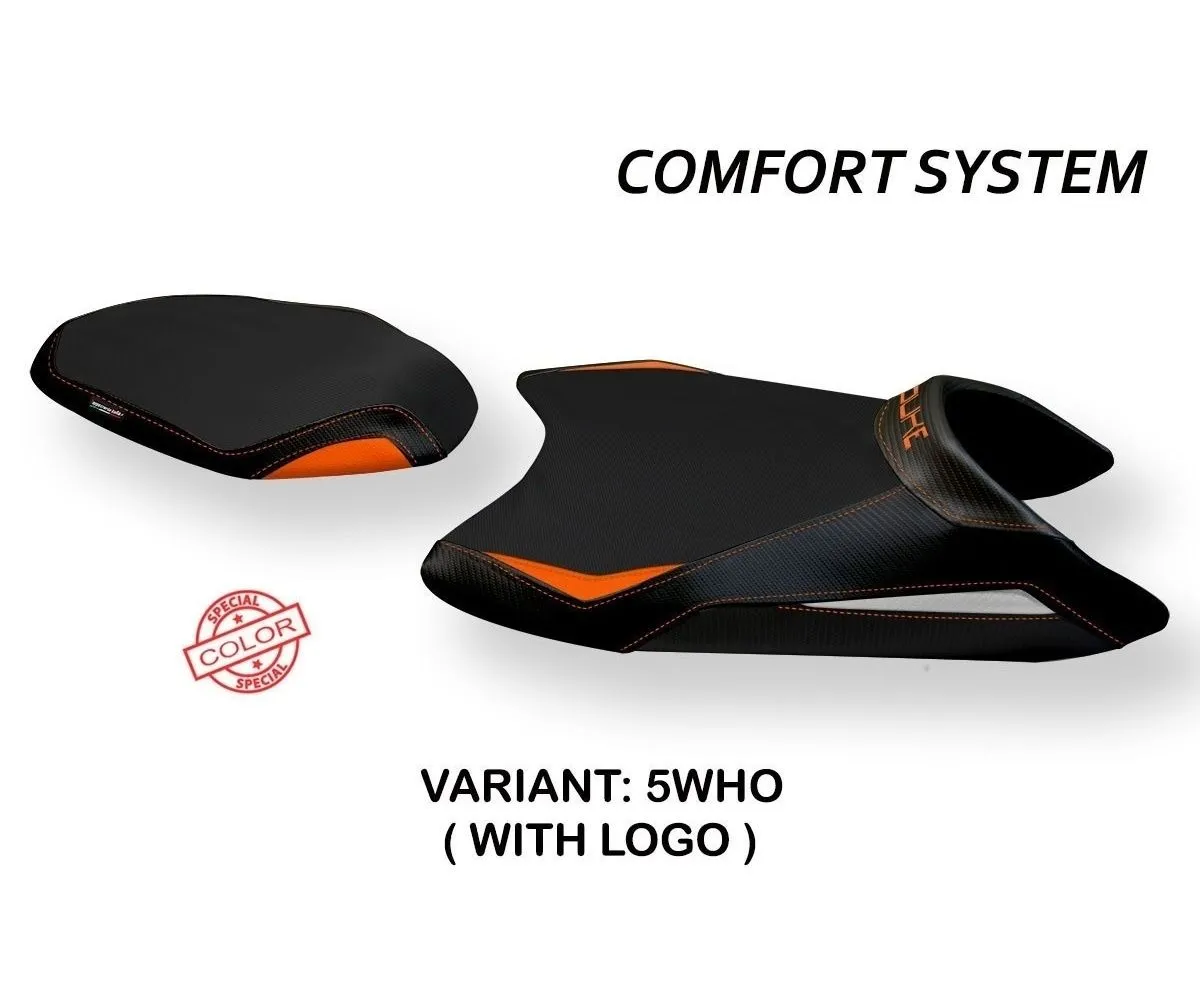 Rivestimento Sella Mirano 2 Comfort System Bianco - Arancio (who) T.i. Per Ktm 790 Duke 2018 > 2020-K7DMC2-5WHO-2-279162