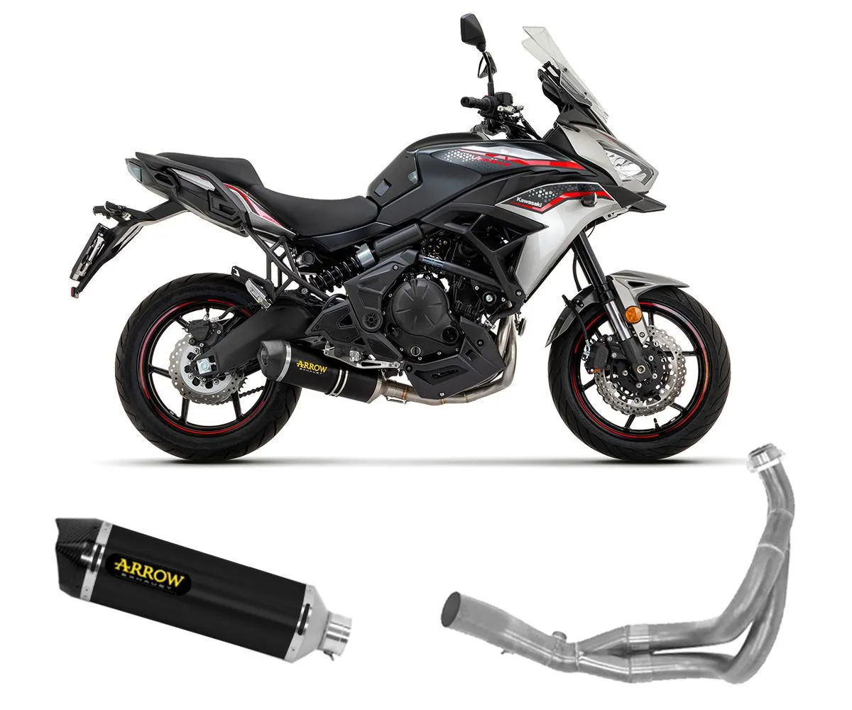 Scarico Completo Kat Arrow Race-tech Alluminio Nero Kawasaki Versys 650 2021 > 2022-71854AKN--71459KZ-287991